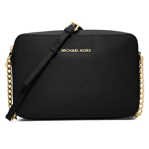 michael kors jet set men's crossbody bag black|Michael Kors studded crossbody bag.